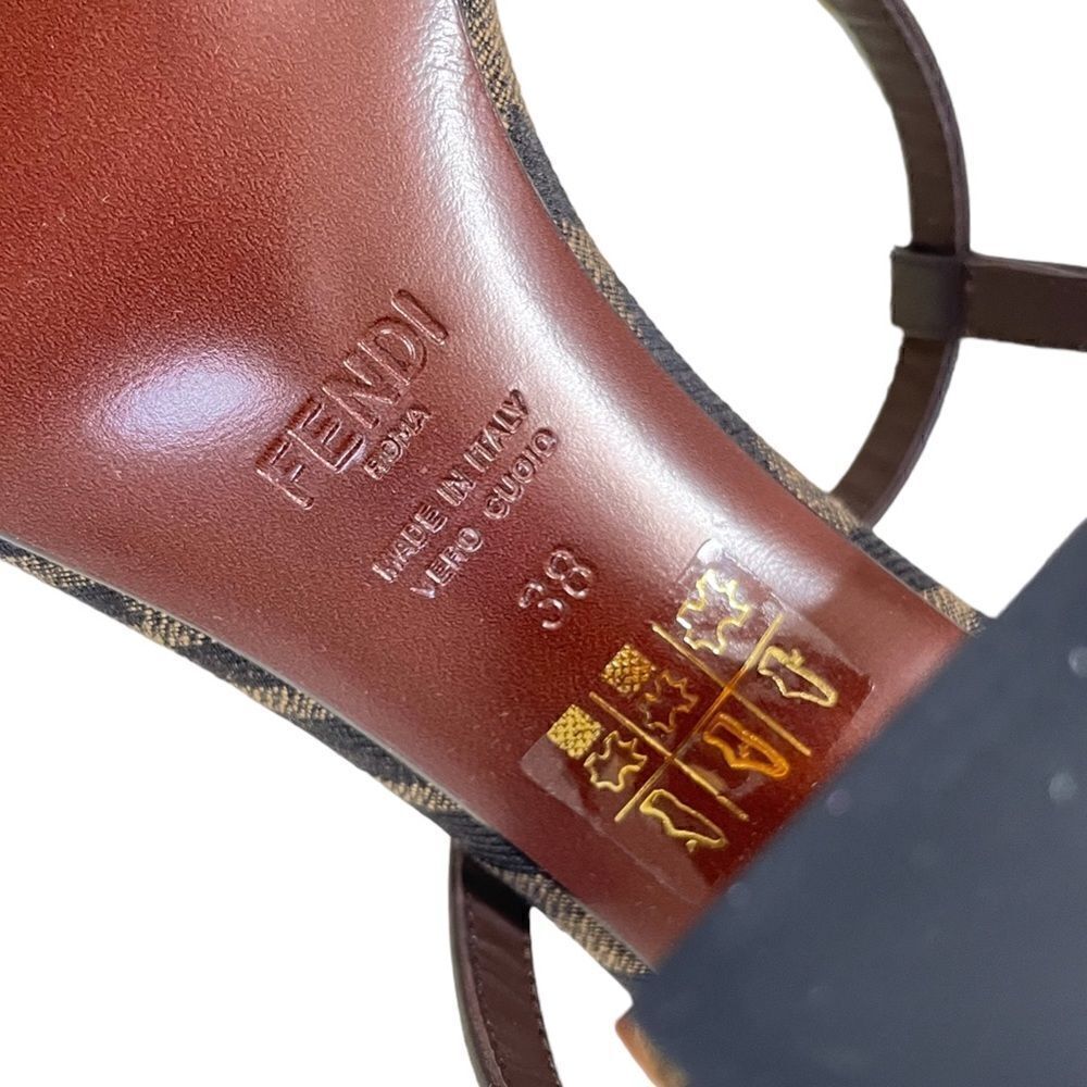 FENDI DELFINA FF & LEATHER SANDAL | Size: 38 | - Picture 5 of 14